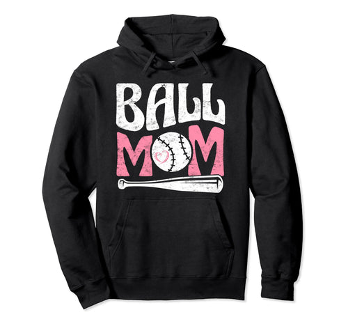 Baseball Mom Pride Heart And Bat Love Game Hoodie - Graphic Print Unisex - T-Shirt, Sweatshirt, Hoodie