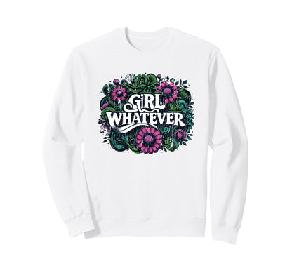 Whatever Hippie 60S 70S Daisy Floral Sweatshirt - Novelty Apparel Men Women - T-Shirt, Sweatshirt, Hoodie
