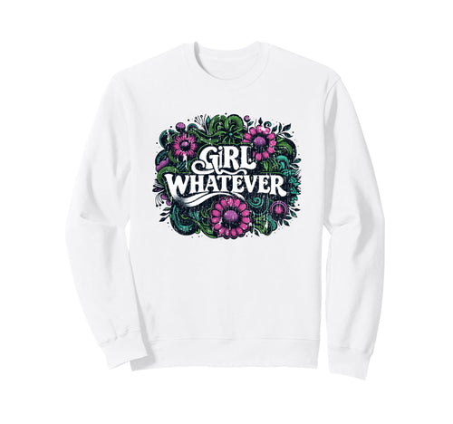 Whatever Hippie 60S 70S Daisy Floral Sweatshirt - Novelty Apparel Men Women - T-Shirt, Sweatshirt, Hoodie