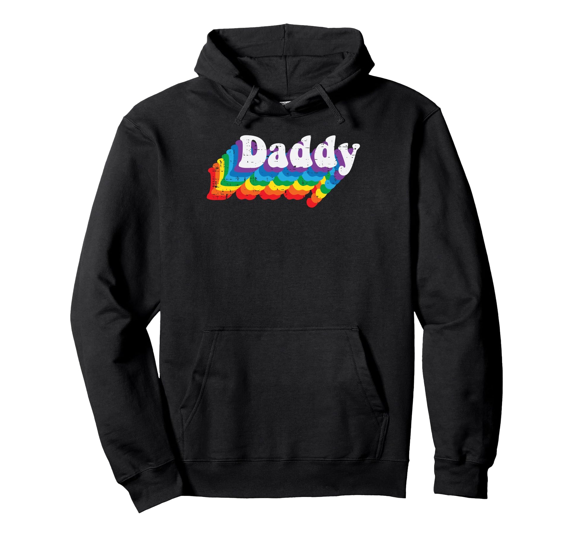 Gay Rainbow Daddy Lgbt Flag Pride Month Hoodie - Aesthetic Graphic Unisex - T-Shirt, Sweatshirt, Hoodie