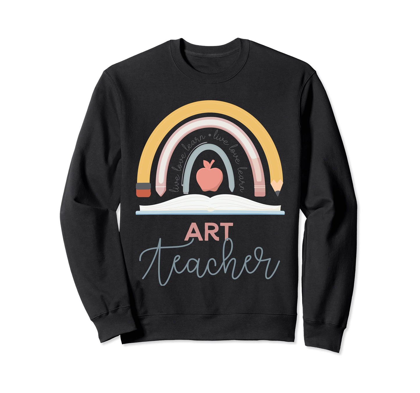 Art Teacher Boho Rainbow Day Back Sweatshirt - Streetwear Style Men Women - T-Shirt, Sweatshirt, Hoodie