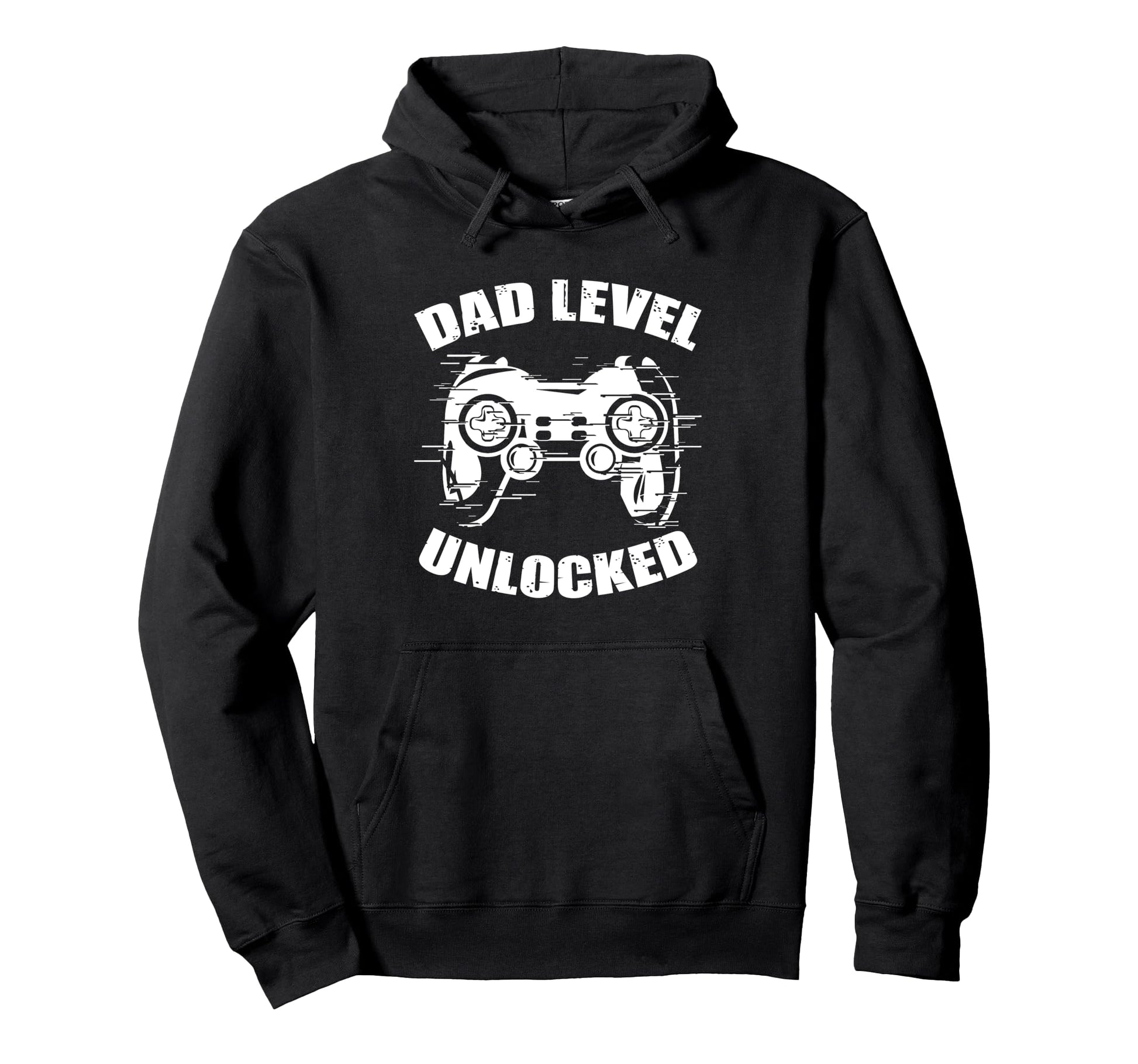 Dad Level Unlocked Gaming Controller Hoodie - Unique Graphic for Adults - T-Shirt, Sweatshirt, Hoodie