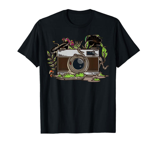 Camera Surrounded Foliage Enthusiasts T-Shirt - Unique Graphic Men Women - T-Shirt, Sweatshirt, Hoodie