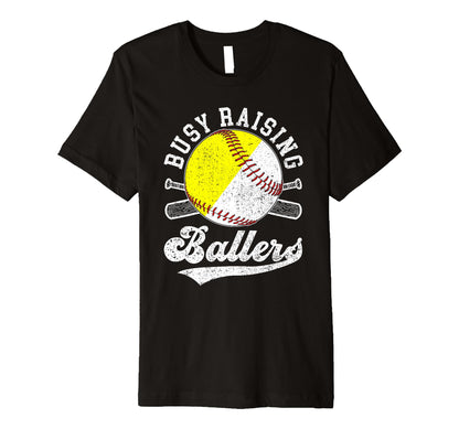 Mens Busy Raising Ballers T-Shirt - Casual Everyday Wear for Adults - T-Shirt, Sweatshirt, Hoodie