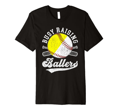 Mens Busy Raising Ballers T-Shirt - Casual Everyday Wear for Adults - T-Shirt, Sweatshirt, Hoodie