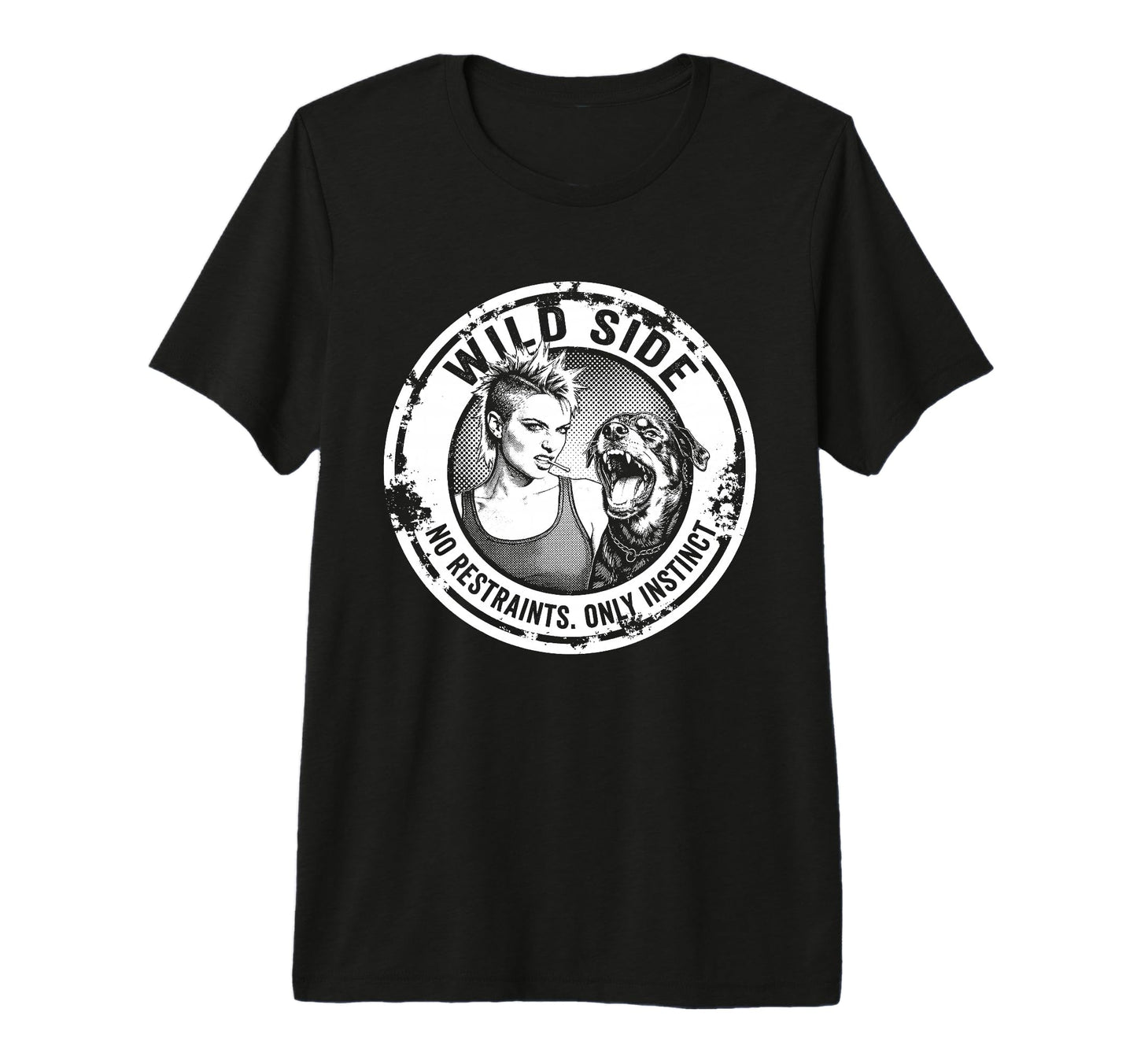 Punk And Dog 90S Grunge Badge Patch T-Shirt - Aesthetic Graphic Unisex - T-Shirt, Sweatshirt, Hoodie
