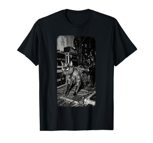 Black Punk Rock Cat Riot Backstage T-Shirt - Fun Novelty Design for Adults - T-Shirt, Sweatshirt, Hoodie