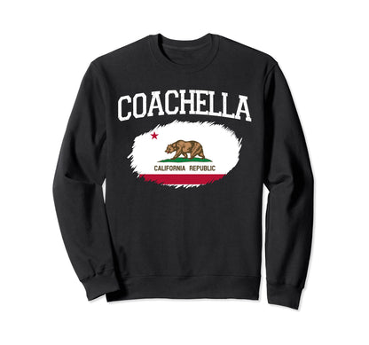Coachella Ca California Flag Usa Sweatshirt - Trendy Graphic Men Women - T-Shirt, Sweatshirt, Hoodie
