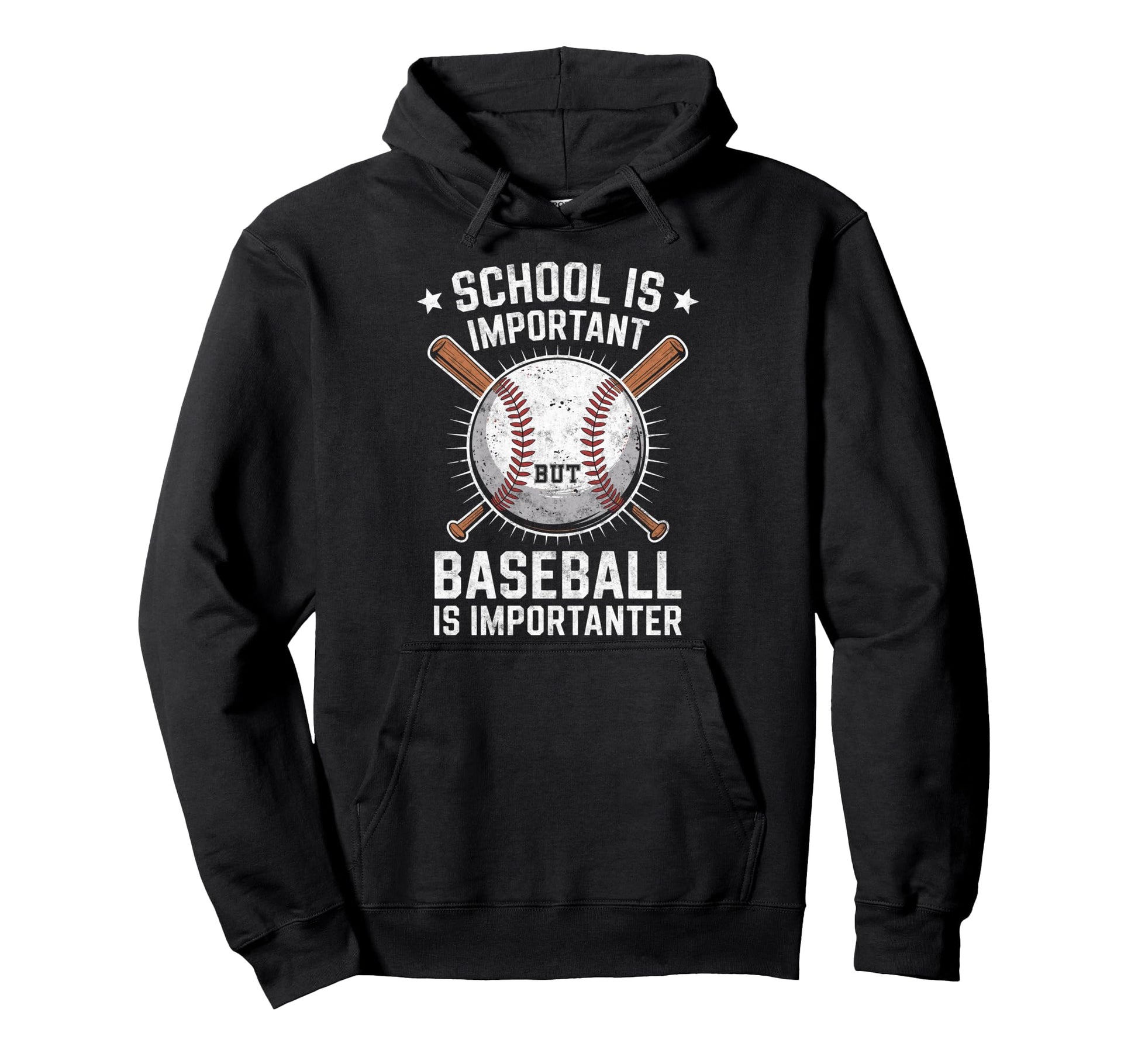 School Is Important But Baseball Is Hoodie - Streetwear Style Unisex - T-Shirt, Sweatshirt, Hoodie