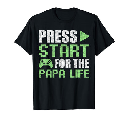 Gamer Grandpa Fathers Day Press T-Shirt - Casual Everyday Wear Unisex - T-Shirt, Sweatshirt, Hoodie
