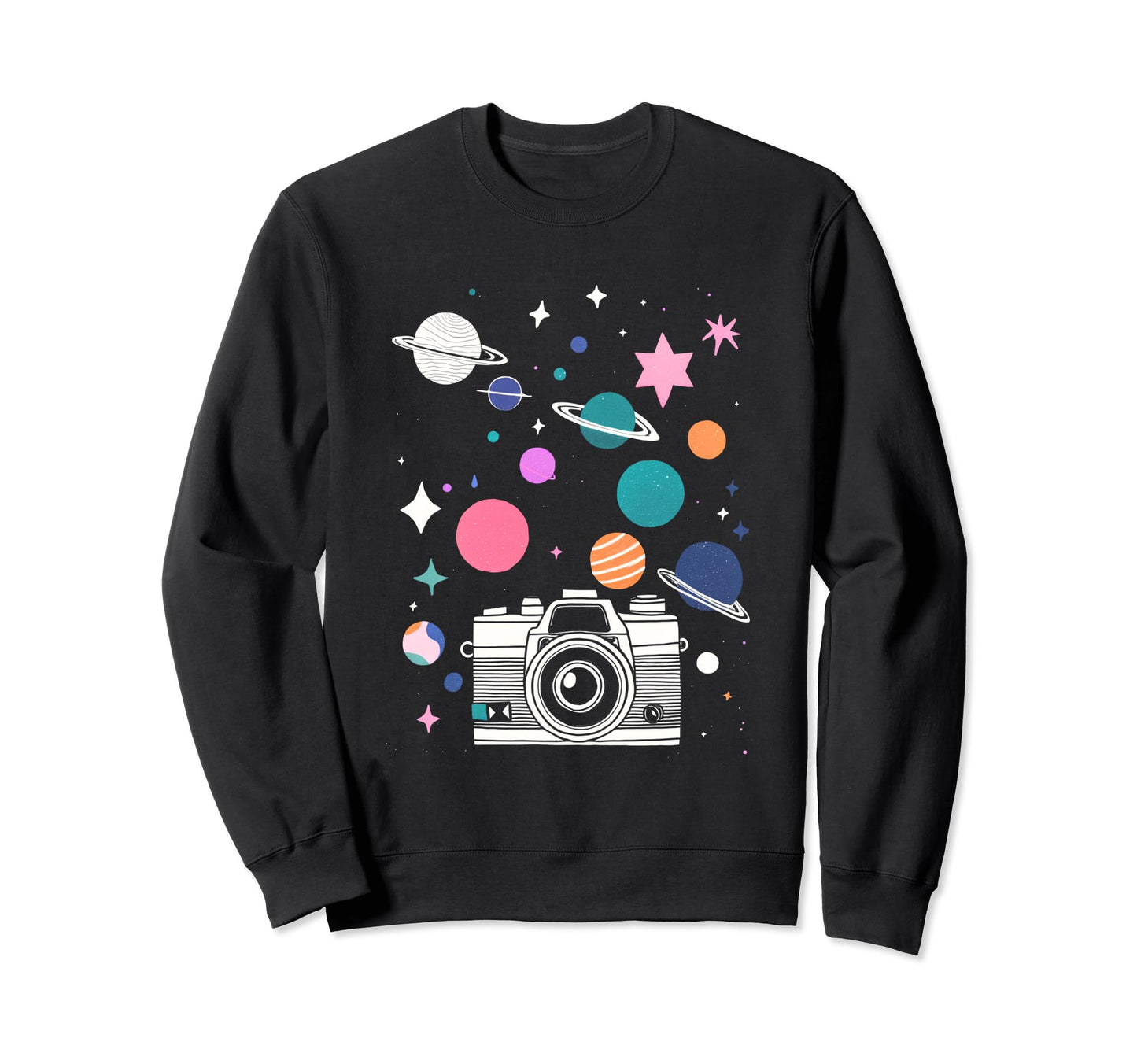 Artsy Galaxy Cosmic Camera Photograph Sweatshirt - Custom Art Print Unisex - T-Shirt, Sweatshirt, Hoodie
