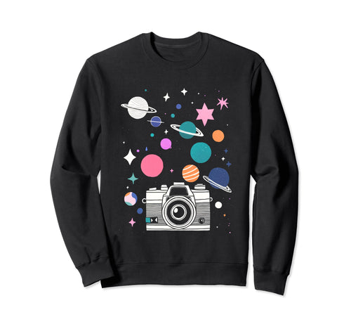 Artsy Galaxy Cosmic Camera Photograph Sweatshirt - Custom Art Print Unisex - T-Shirt, Sweatshirt, Hoodie