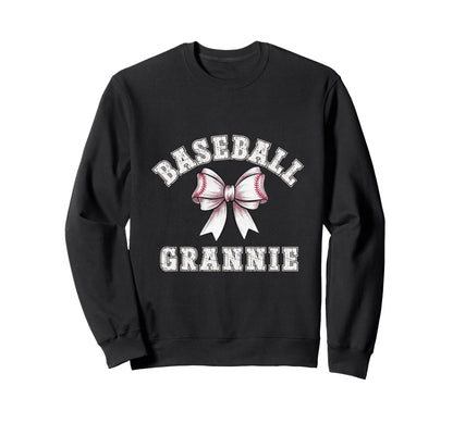 Coquette Baseball Grannie Bow Game Sweatshirt - Unique Graphic for Adults - T-Shirt, Sweatshirt, Hoodie