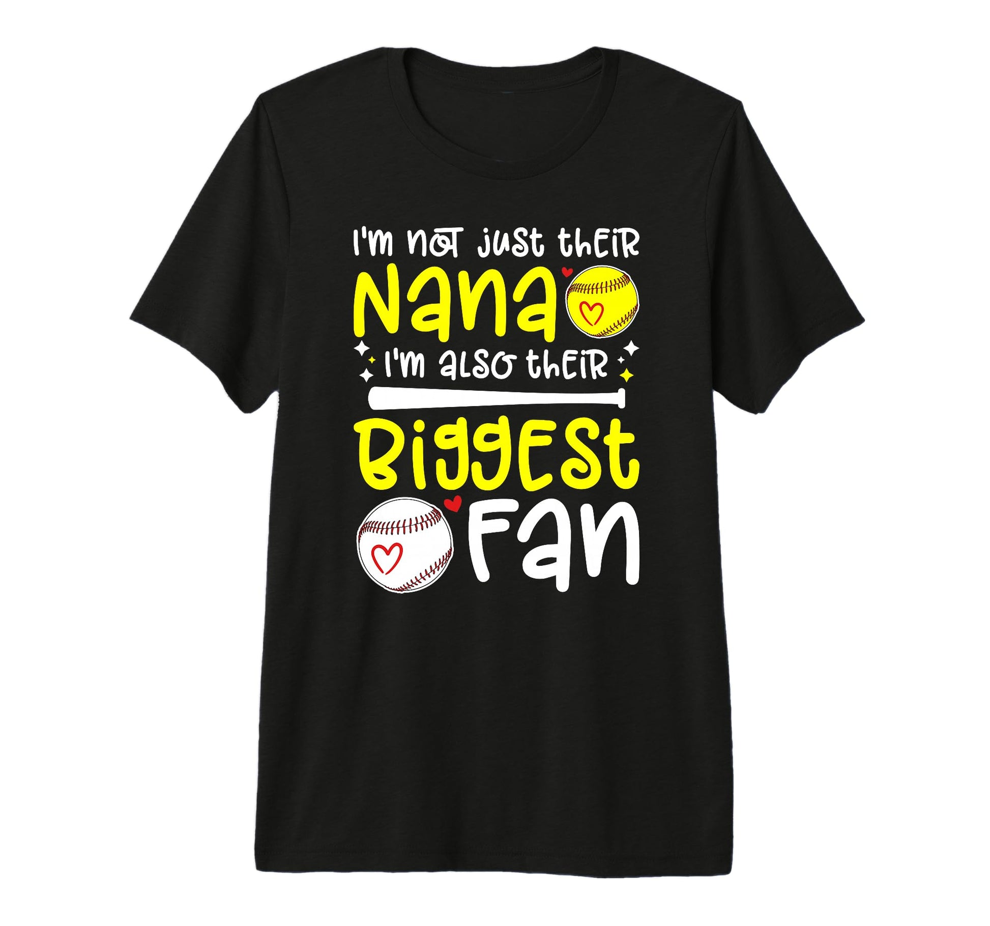Their Biggest Fan Softball Baseball T-Shirt - Custom Art Print for Adults - T-Shirt, Sweatshirt, Hoodie