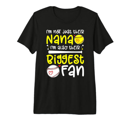 Their Biggest Fan Softball Baseball T-Shirt - Custom Art Print for Adults - T-Shirt, Sweatshirt, Hoodie