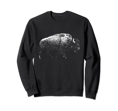 Buffalo I Bison I National Park Sweatshirt - Fun Novelty Design for Adults - T-Shirt, Sweatshirt, Hoodie