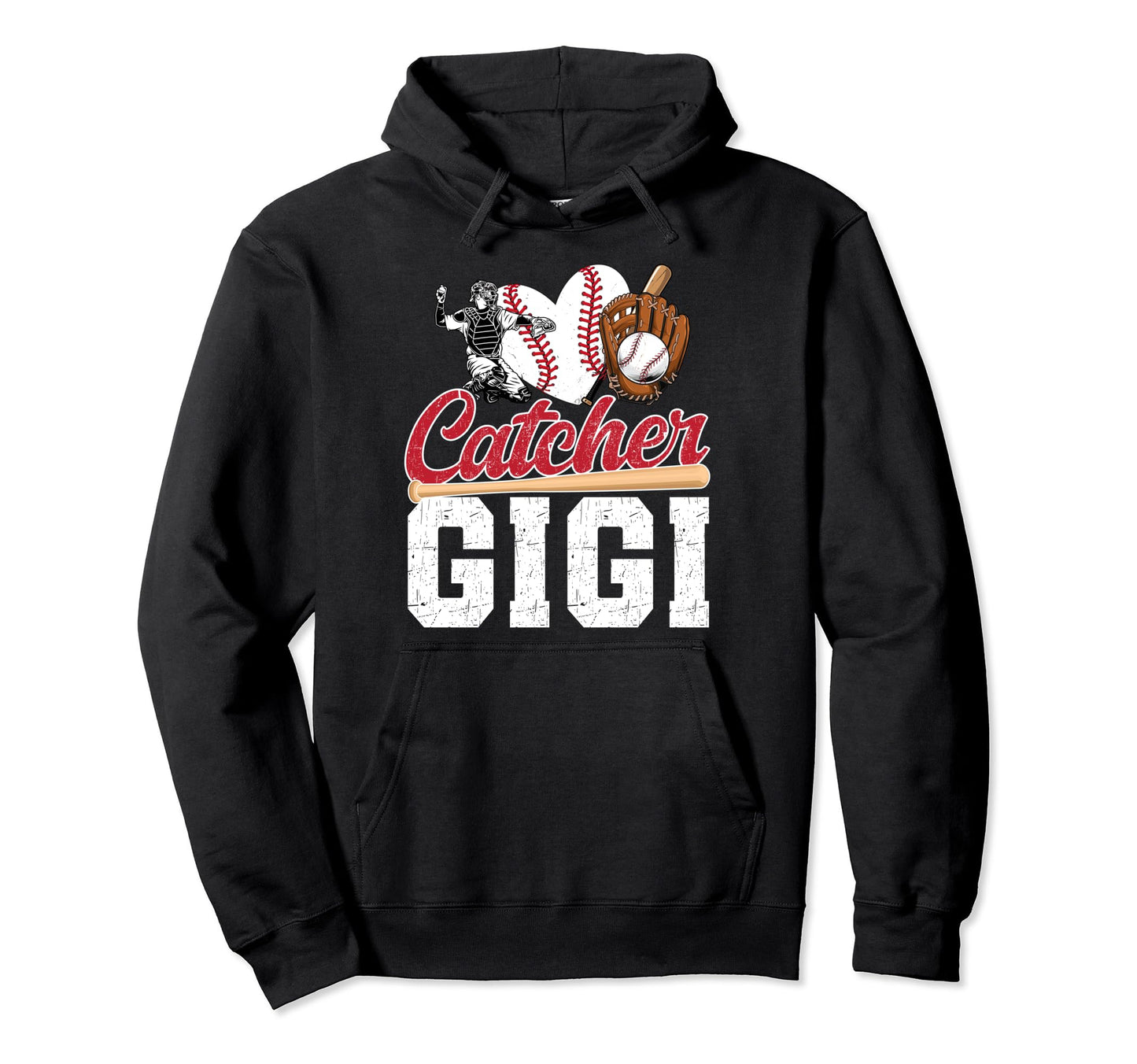 Baseball Catcher Gigi Grandma Gigi Hoodie - Fun Novelty Design Unisex - T-Shirt, Sweatshirt, Hoodie