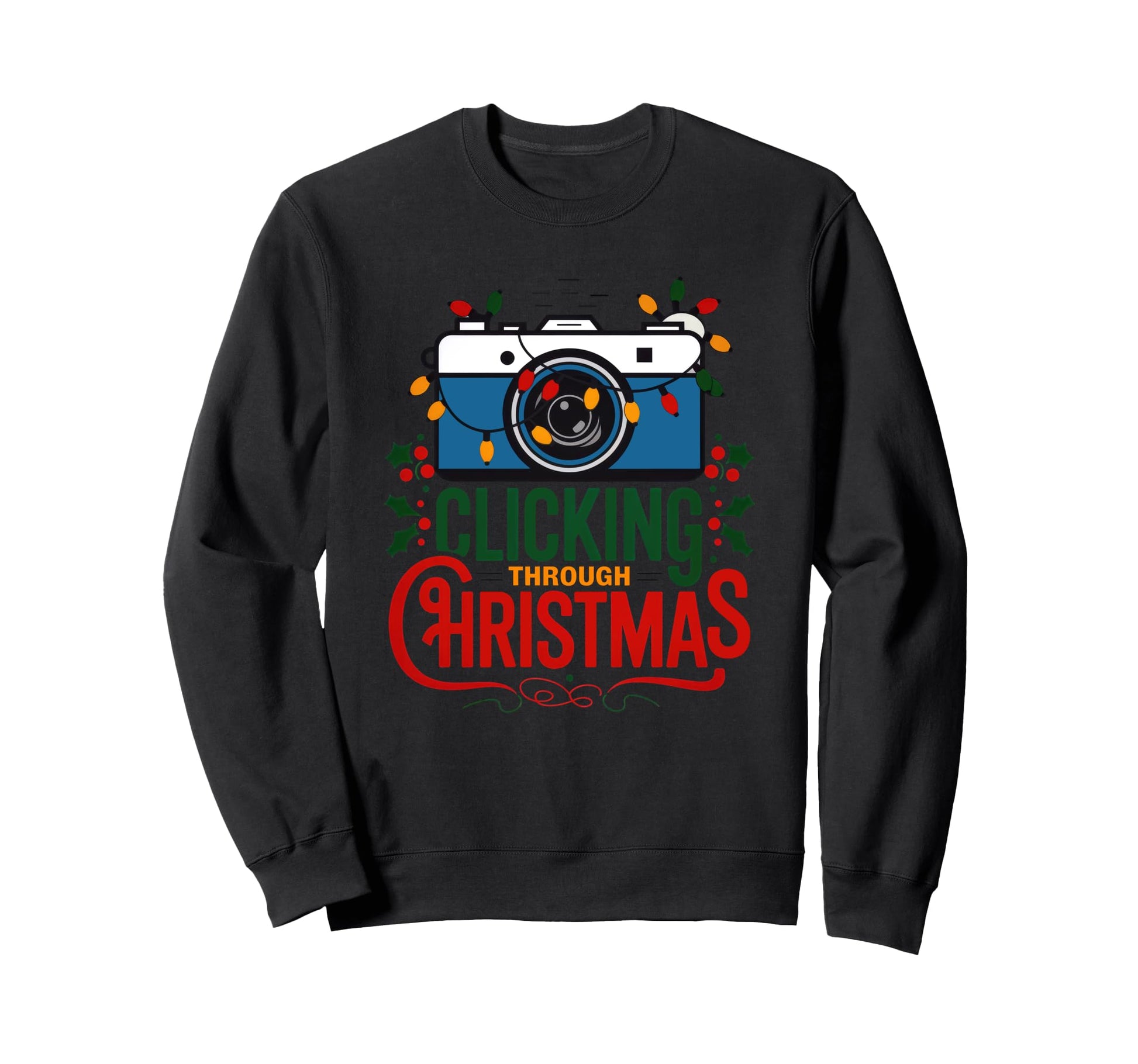 Clicking Through Camera Holiday Sweatshirt - Aesthetic Graphic Men Women - T-Shirt, Sweatshirt, Hoodie