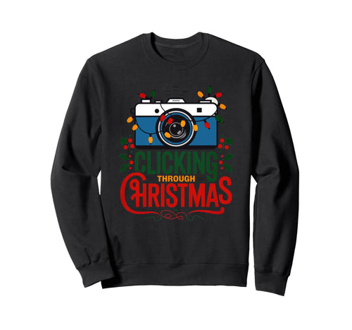 Clicking Through Camera Holiday Sweatshirt - Aesthetic Graphic Men Women - T-Shirt, Sweatshirt, Hoodie