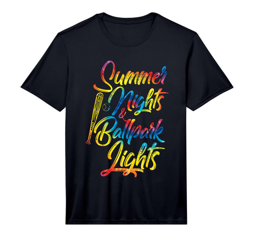 Summer Nights Ballpark Lights Baseball T-Shirt - Unique Graphic for Adults - T-Shirt, Sweatshirt, Hoodie