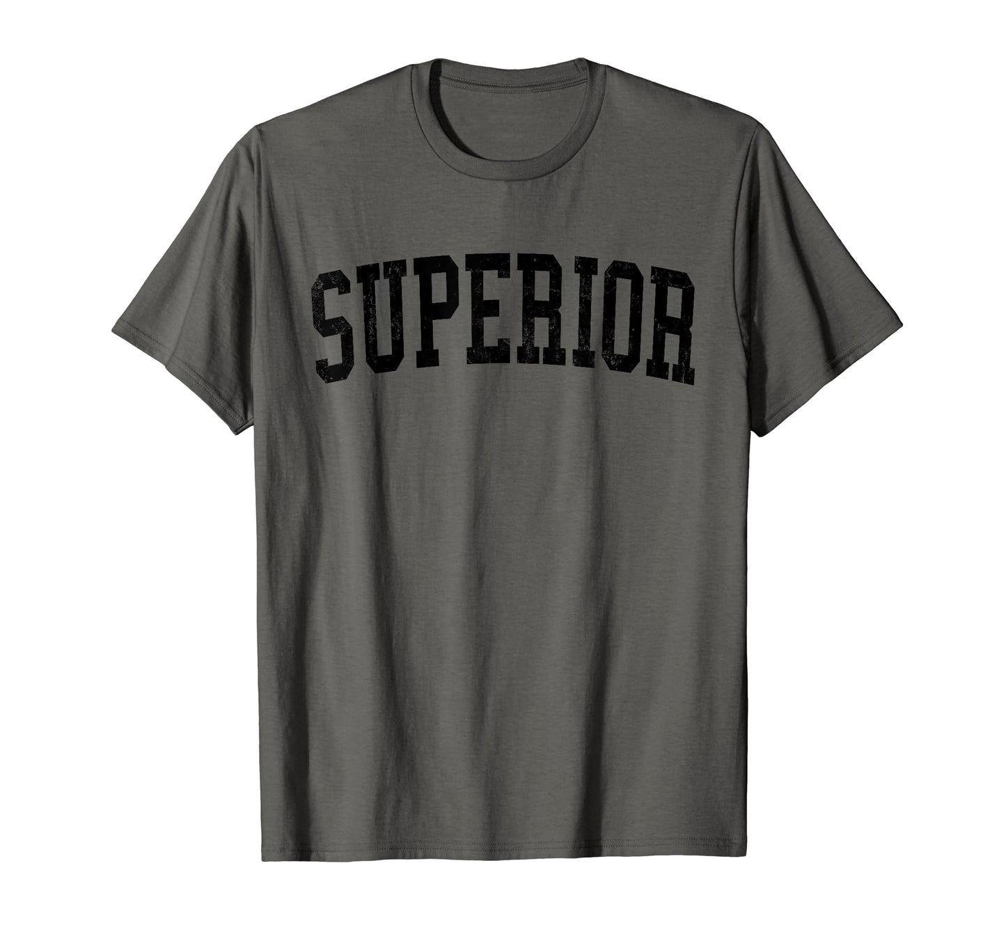 Superior Wi Distressed Black Varsity T-Shirt - Novelty Apparel Unisex - T-Shirt, Sweatshirt, Hoodie