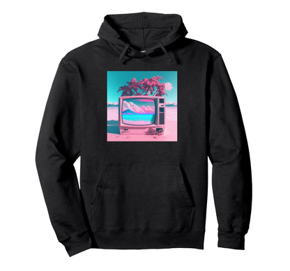 Vaporwave Aesthetic Trippy Vapor Wave Hoodie - Custom Art Print Men Women - T-Shirt, Sweatshirt, Hoodie