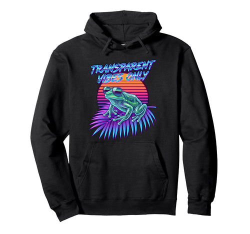 Glass Frog Vaporwave Retrowave Hoodie - Aesthetic Graphic for Adults - T-Shirt, Sweatshirt, Hoodie