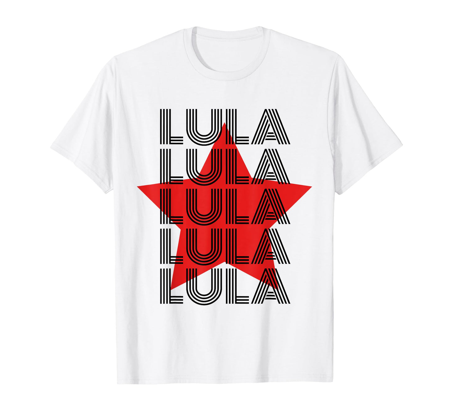 Lula 2022 President Brazil Typography Art T-Shirt - Graphic Print Unisex - T-Shirt, Sweatshirt, Hoodie