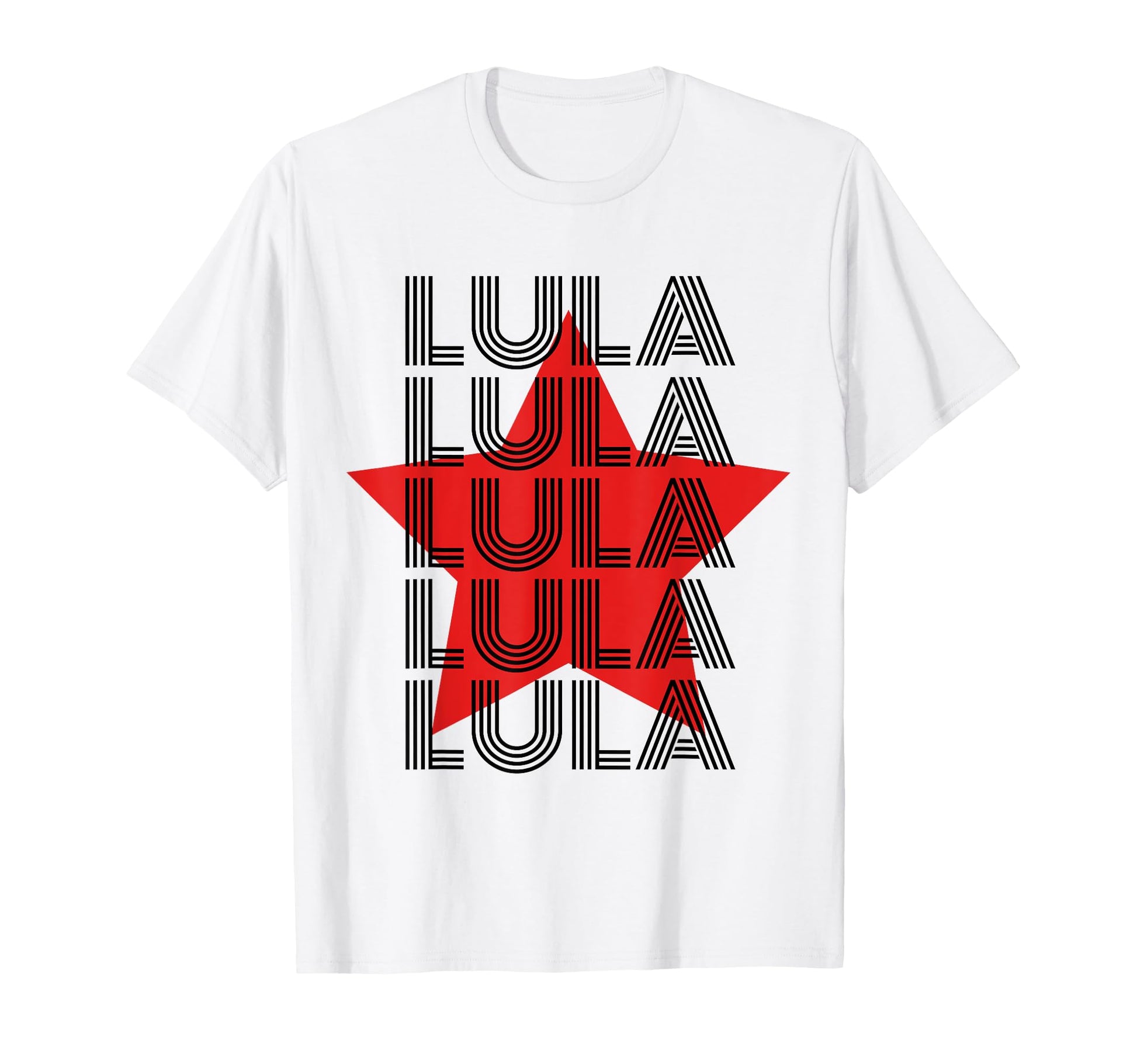 Lula 2022 President Brazil Typography Art T-Shirt - Graphic Print Unisex - T-Shirt, Sweatshirt, Hoodie
