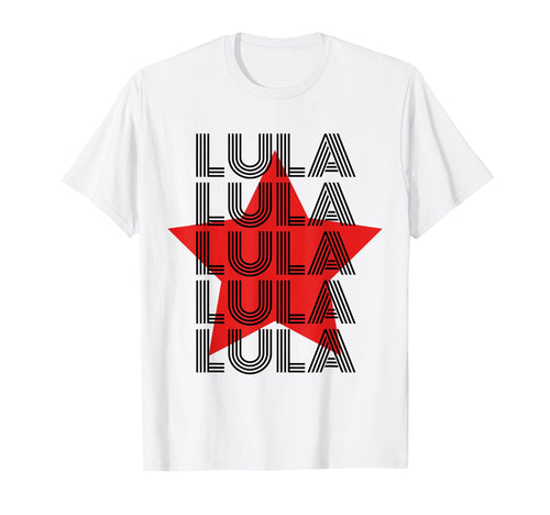 Lula 2022 President Brazil Typography Art T-Shirt - Graphic Print Unisex - T-Shirt, Sweatshirt, Hoodie