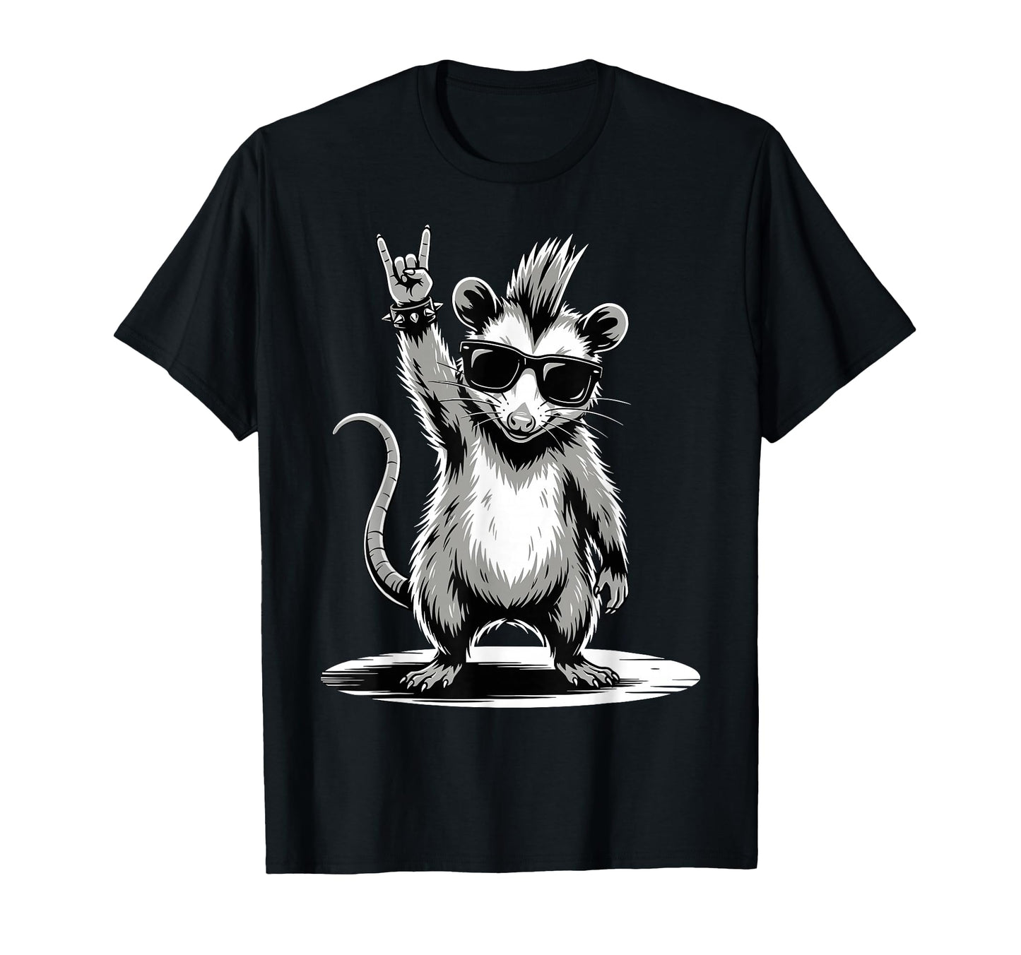 Funny Opossum Loving Rock And Roll T-Shirt - Fun Novelty Design Unisex - T-Shirt, Sweatshirt, Hoodie