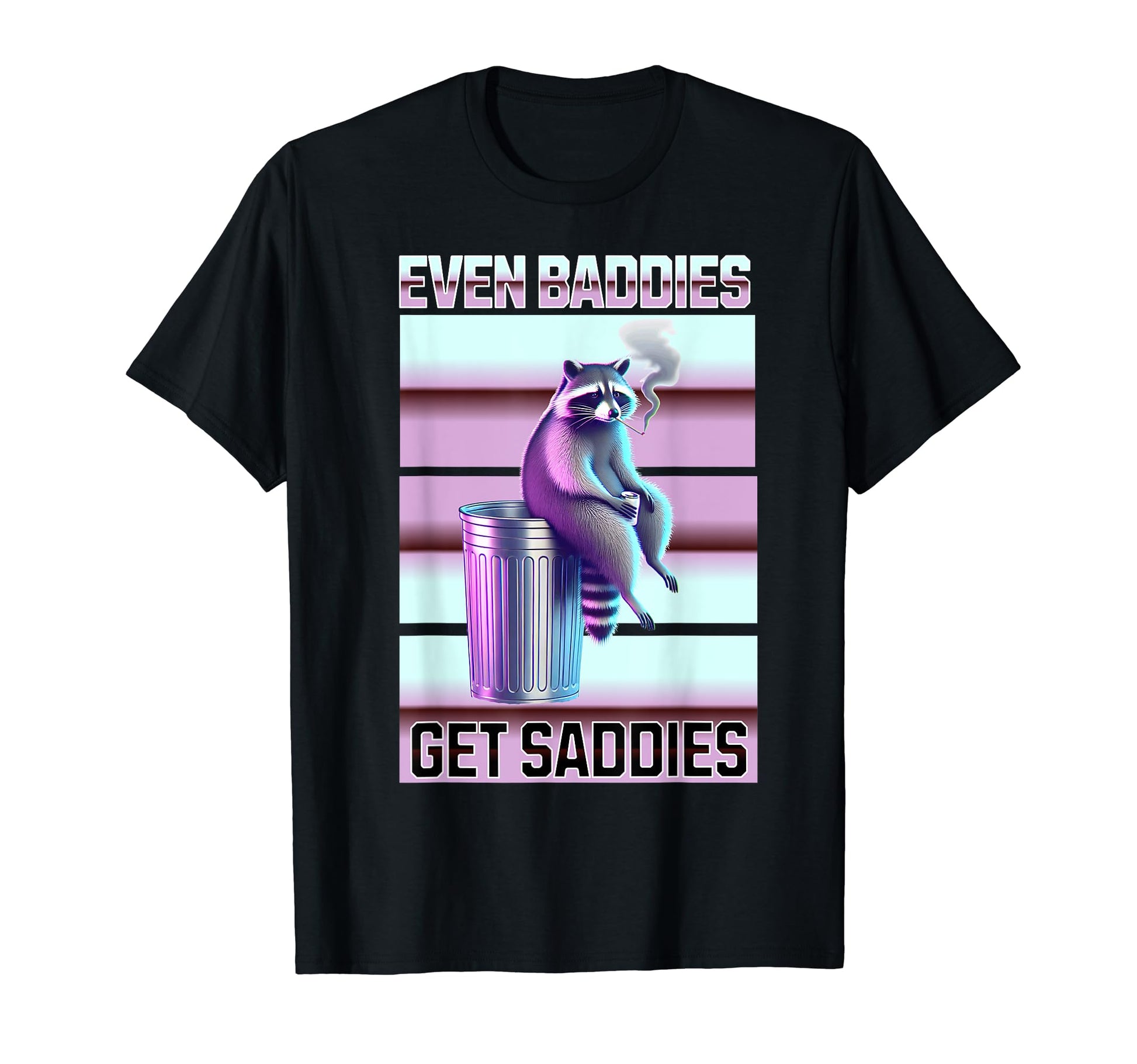 Funny Raccoon Meme Pastel Vaporwave T-Shirt - Unique Graphic for Adults - T-Shirt, Sweatshirt, Hoodie
