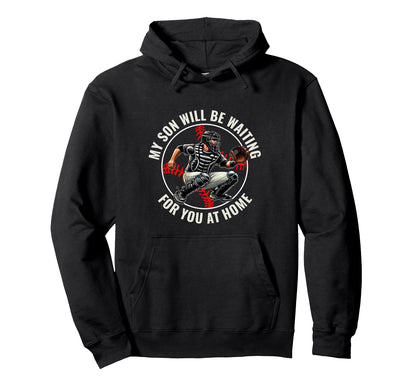 Baseball Mom My Son Catcher Game Day Hoodie - Aesthetic Graphic for Adults - T-Shirt, Sweatshirt, Hoodie
