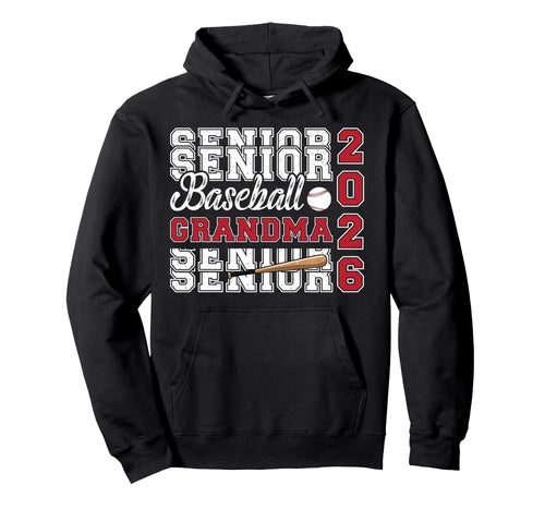 Baseball Senior Grandma Senior Hoodie - Minimalist Print for Adults - T-Shirt, Sweatshirt, Hoodie