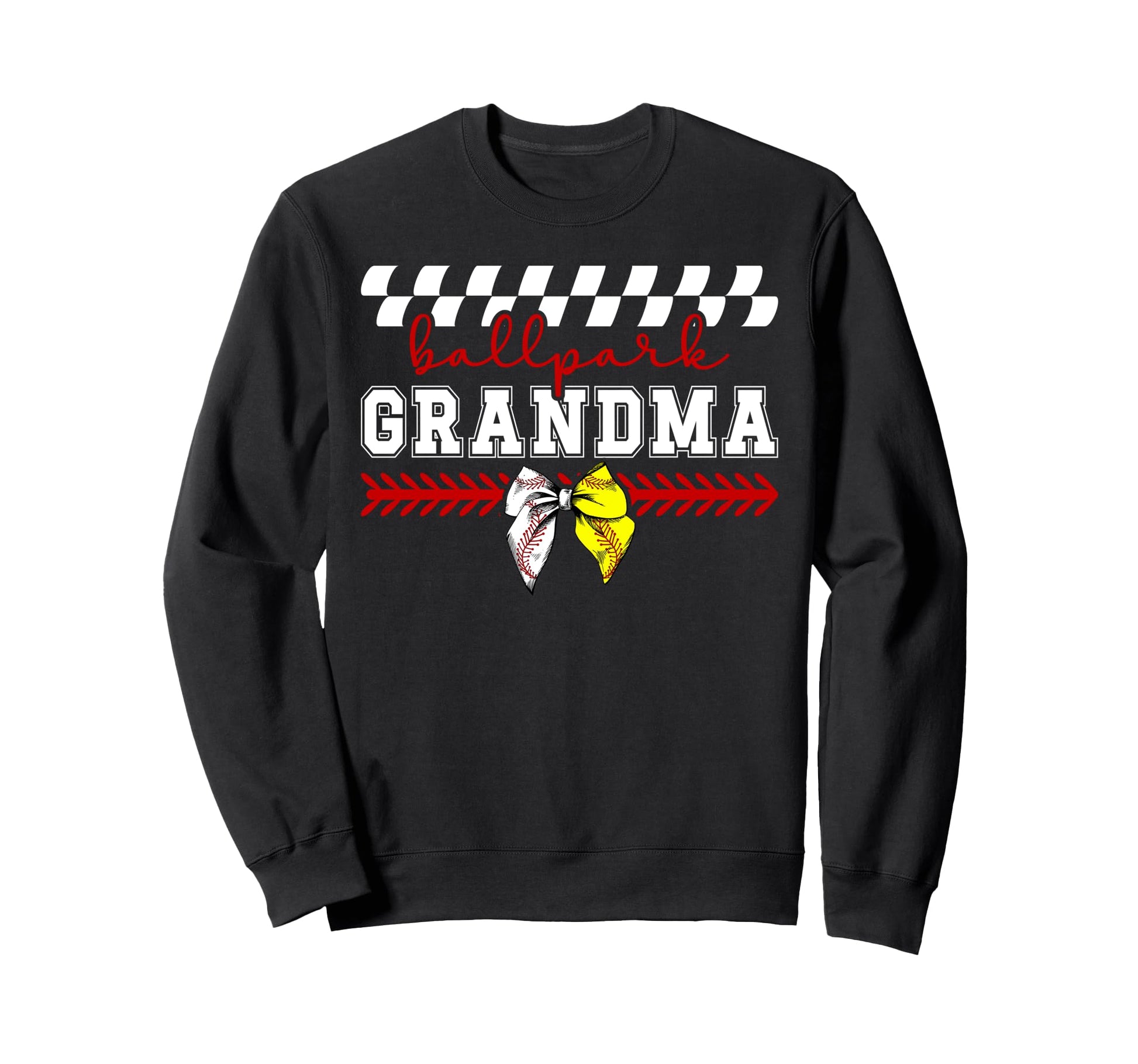 Ballpark Grandma Baseball Softball Sweatshirt - Graphic Print for Adults - T-Shirt, Sweatshirt, Hoodie