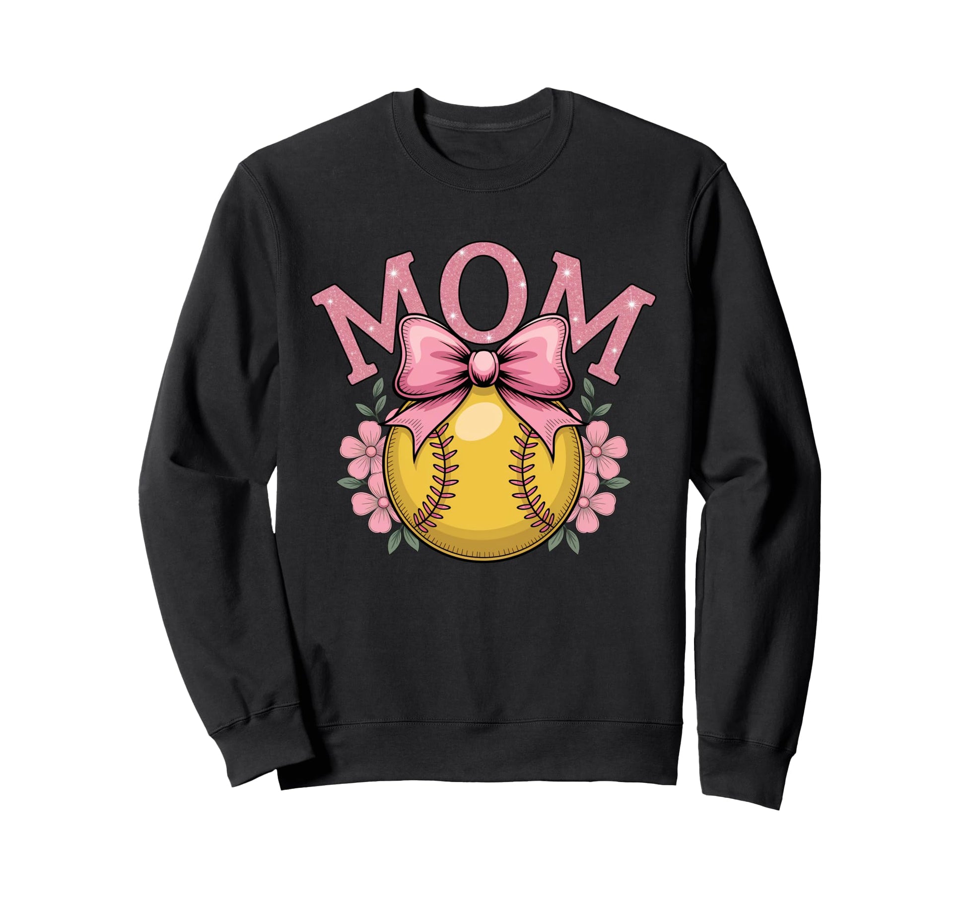 Softball Mom Mothers Day Baseball Sweatshirt - Aesthetic Graphic Men Women - T-Shirt, Sweatshirt, Hoodie