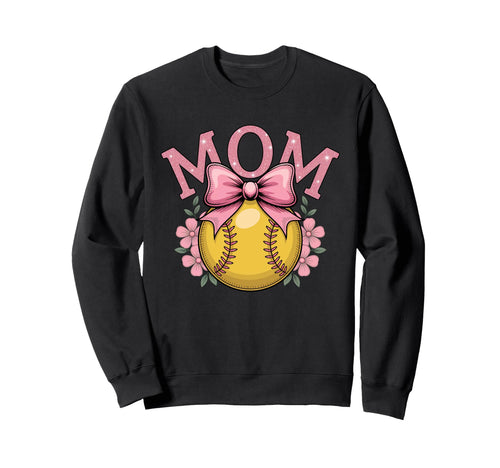 Softball Mom Mothers Day Baseball Sweatshirt - Aesthetic Graphic Men Women - T-Shirt, Sweatshirt, Hoodie