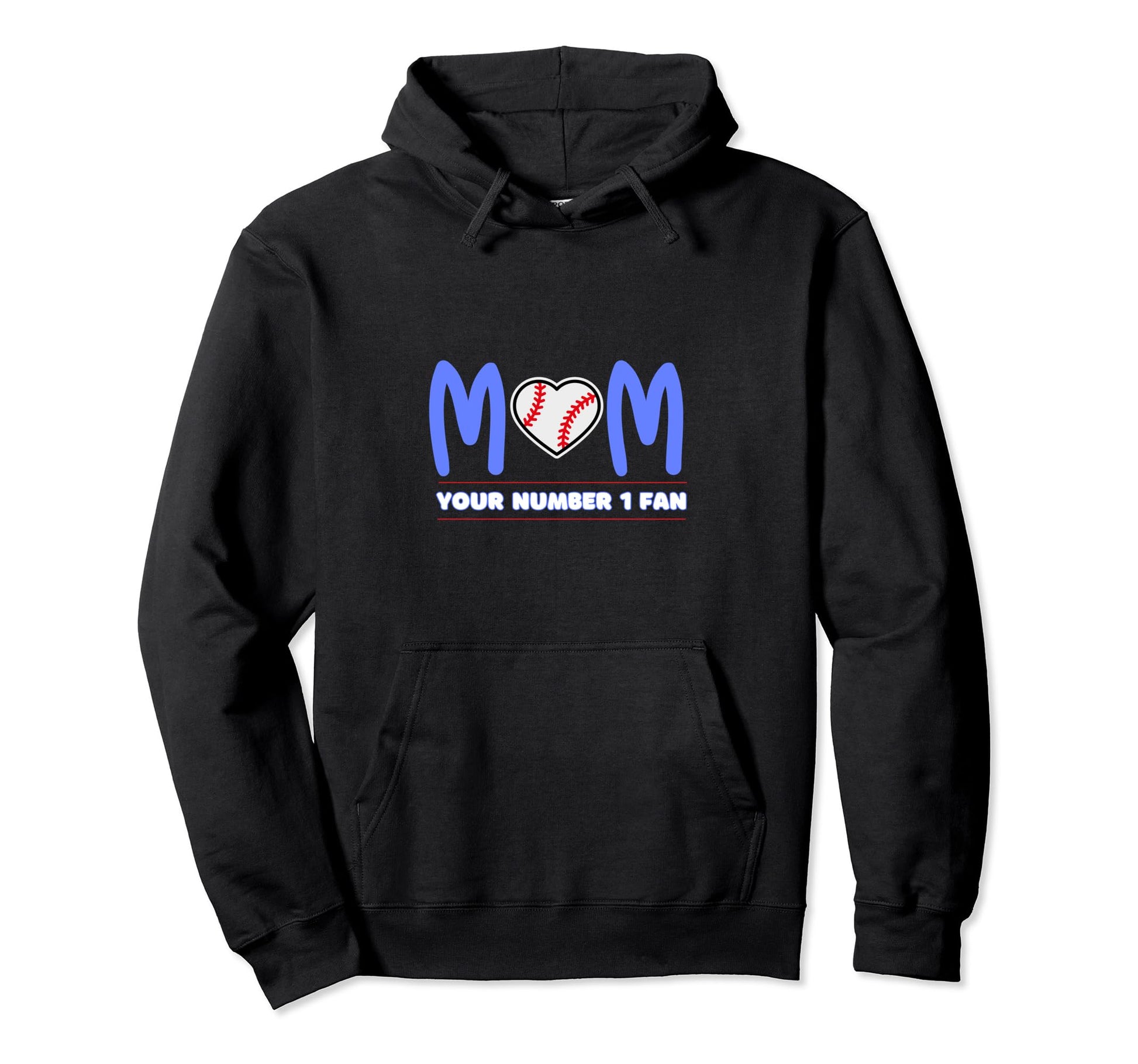 Baseball Mom Game Day Baseball Heart Hoodie - Streetwear Style for Adults - T-Shirt, Sweatshirt, Hoodie