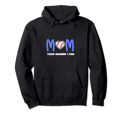 Baseball Mom Game Day Baseball Heart Hoodie - Streetwear Style for Adults - T-Shirt, Sweatshirt, Hoodie