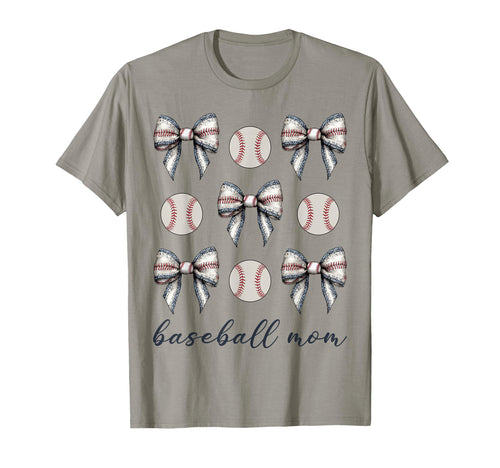 Coquette Bow Baseball Mom Baseball T-Shirt - Aesthetic Graphic Unisex - T-Shirt, Sweatshirt, Hoodie