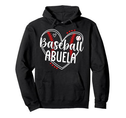 Baseball Abuela Heart Abuela Baseball Hoodie - Aesthetic Graphic Men Women - T-Shirt, Sweatshirt, Hoodie