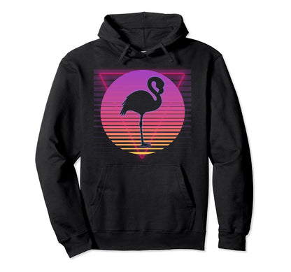 Flamingo Tropical Bird Vaporwave Hoodie - Casual Everyday Wear for Adults - T-Shirt, Sweatshirt, Hoodie