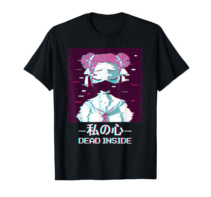 Dead Inside Japanese Geisha Anime T-Shirt - Fun Novelty Design for Adults - T-Shirt, Sweatshirt, Hoodie