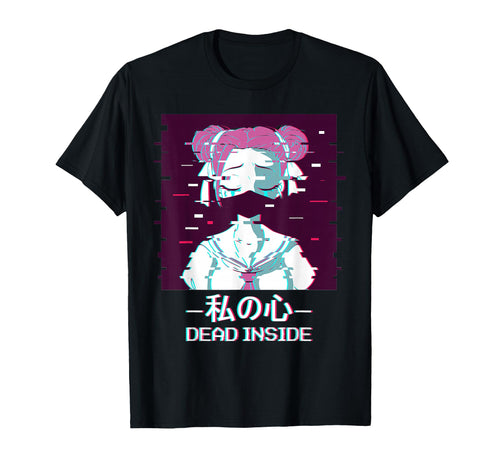Dead Inside Japanese Geisha Anime T-Shirt - Fun Novelty Design for Adults - T-Shirt, Sweatshirt, Hoodie