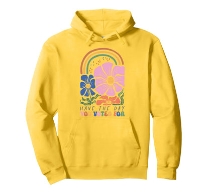 Have Day You Voted Boho Rainbow Hoodie - Novelty Apparel Unisex - T-Shirt, Sweatshirt, Hoodie