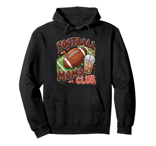 Football Moms Club Trendy Iced Coffee Hoodie - Unique Graphic for Adults - T-Shirt, Sweatshirt, Hoodie
