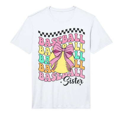 Baseball Sister Coquette Bow Baseball T-Shirt - Trendy Graphic Unisex - T-Shirt, Sweatshirt, Hoodie