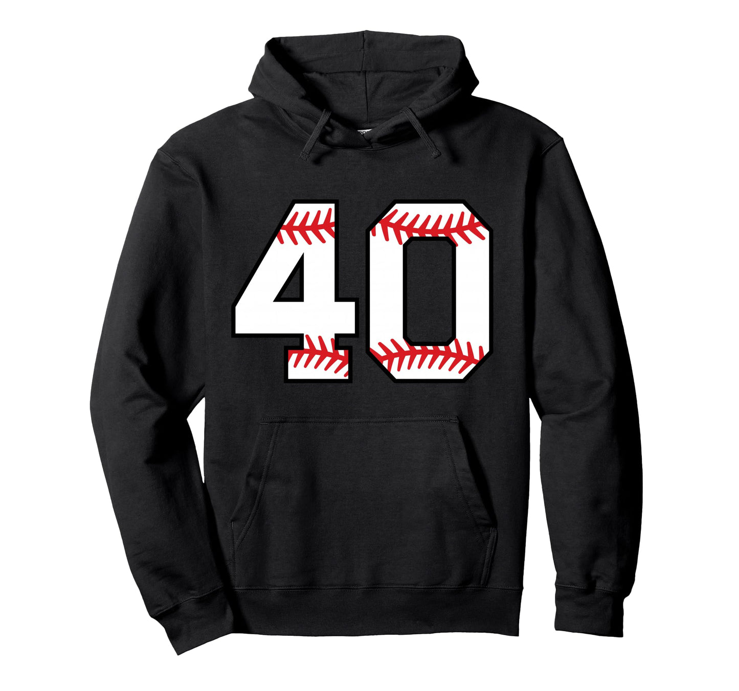 Baseball Number 40 Hoodie - Trendy Graphic Unisex - T-Shirt, Sweatshirt, Hoodie