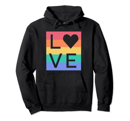 Love Pride Day Rainbow Lgbtq Love Hoodie - Graphic Print Men Women - T-Shirt, Sweatshirt, Hoodie