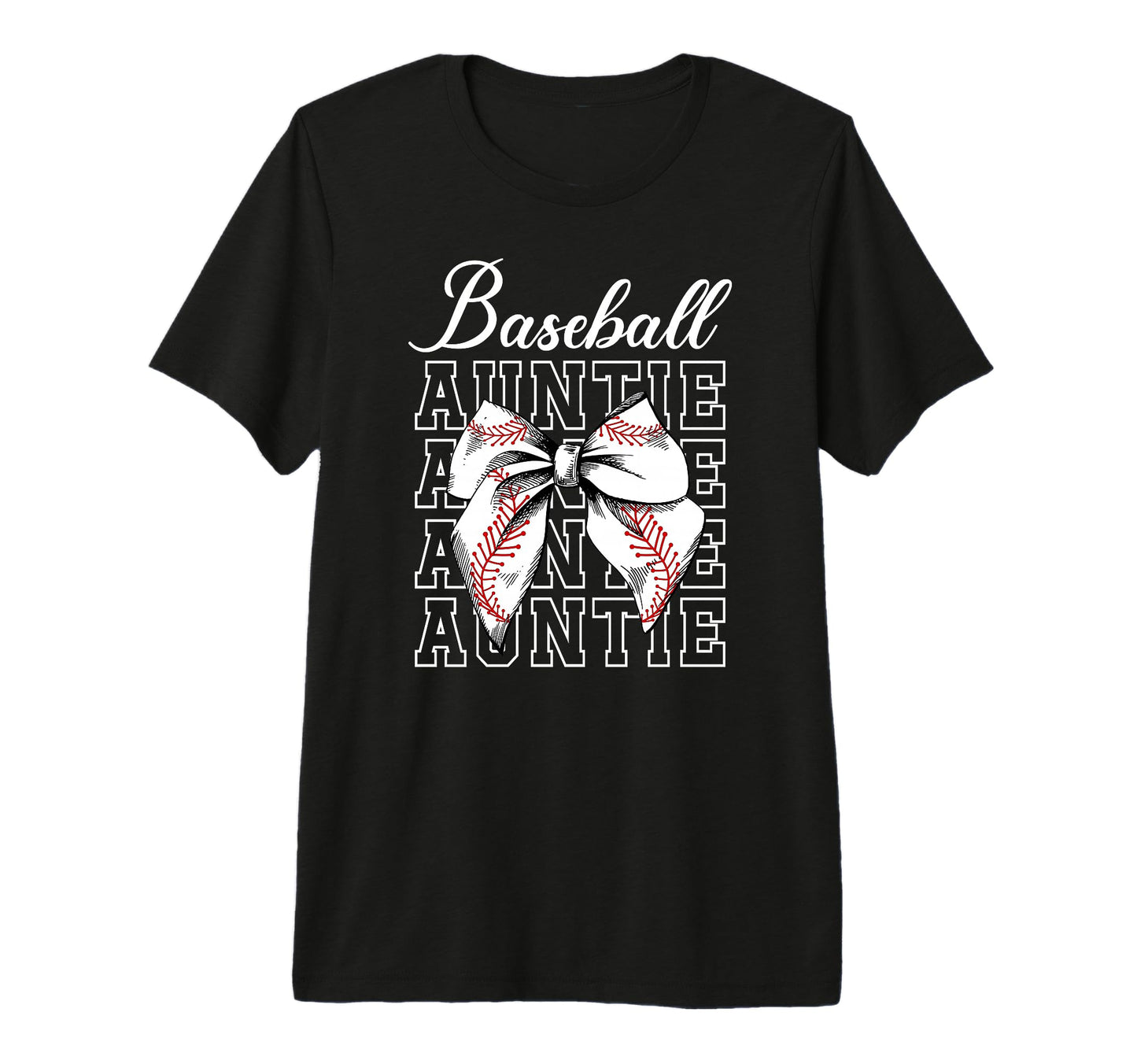 Baseball Auntie Coquette Baseball Aunt T-Shirt - Novelty Apparel Unisex - T-Shirt, Sweatshirt, Hoodie